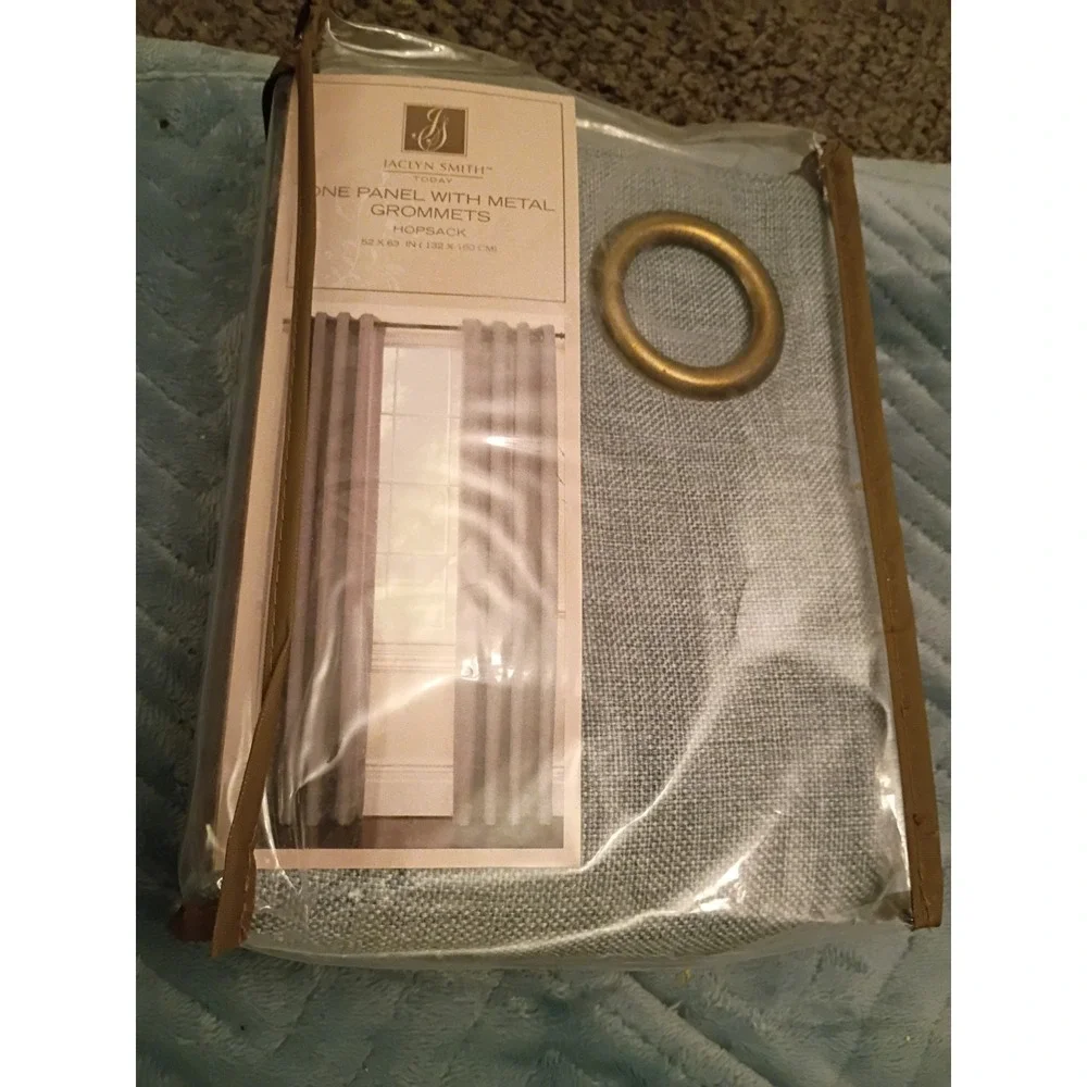 Lot Of Three New Jaclyn Smith 1 Panel With Metal Grommets Hopsack 52x63...